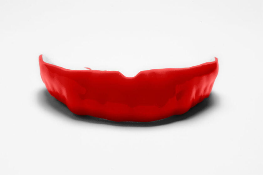 red hockey mouth guard