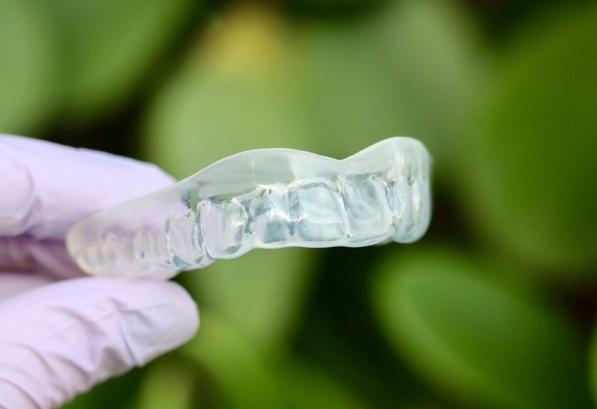 clear sports mouth guard for basketball, hockey and more