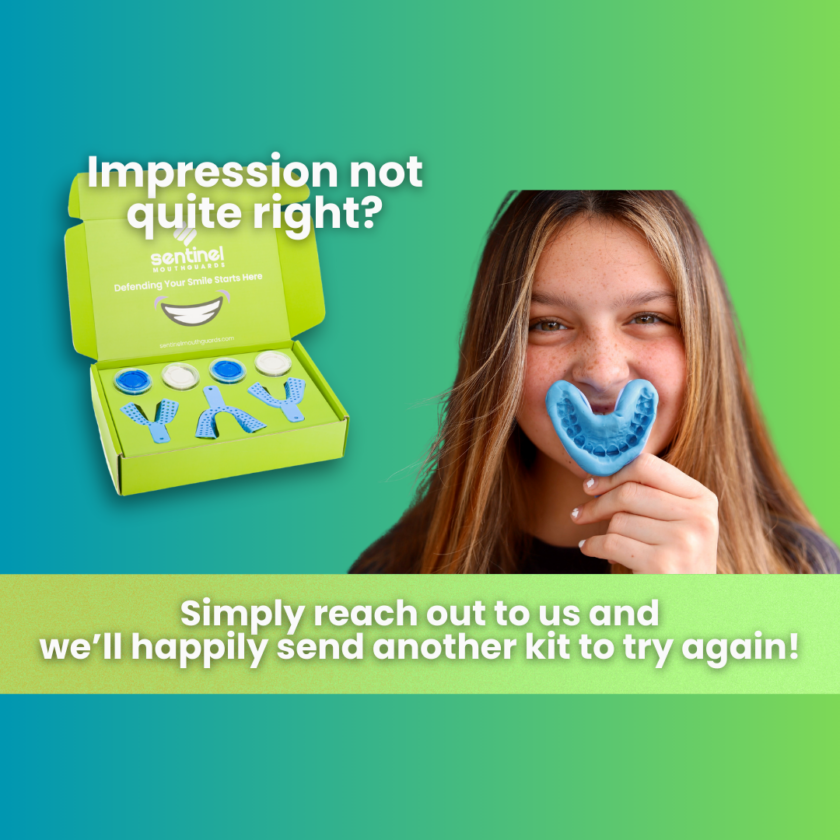 We'll send a redo impression kit at no cost to you
